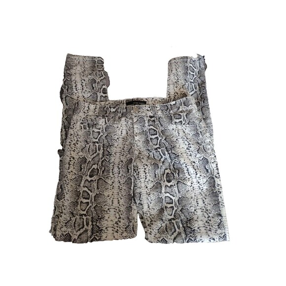 Flying Monkey Jeans Low Rise Skinny Straight Womens Snakeskin Print Size 3 - Picture 1 of 10